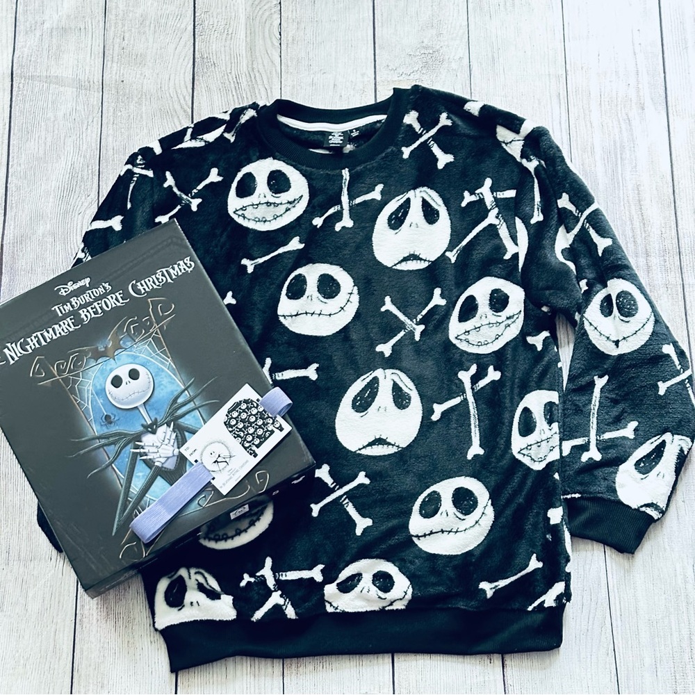 Disney Nightmare Before Christmas Plush Sweatshirt NEW